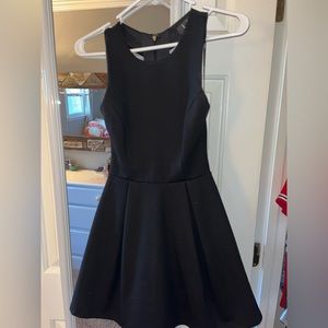 Lulu’s Black Mini Skater Dress (with cute cutouts in the back!)